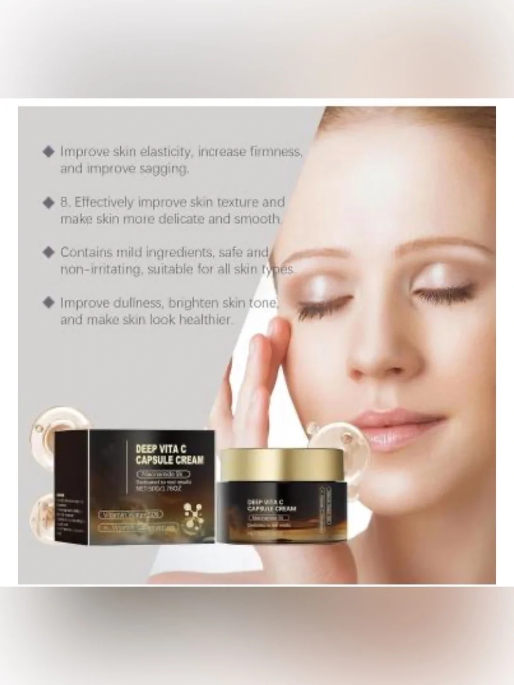 NIB Deep Vita C Capsule Cream Women’s Facial Size 1.76 Oz